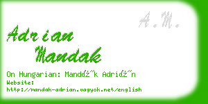 adrian mandak business card